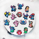 48pcs/set Cartoon Disney Stitch series Shoe Charms Croc Charms Shoe Decoration PVC Decoration