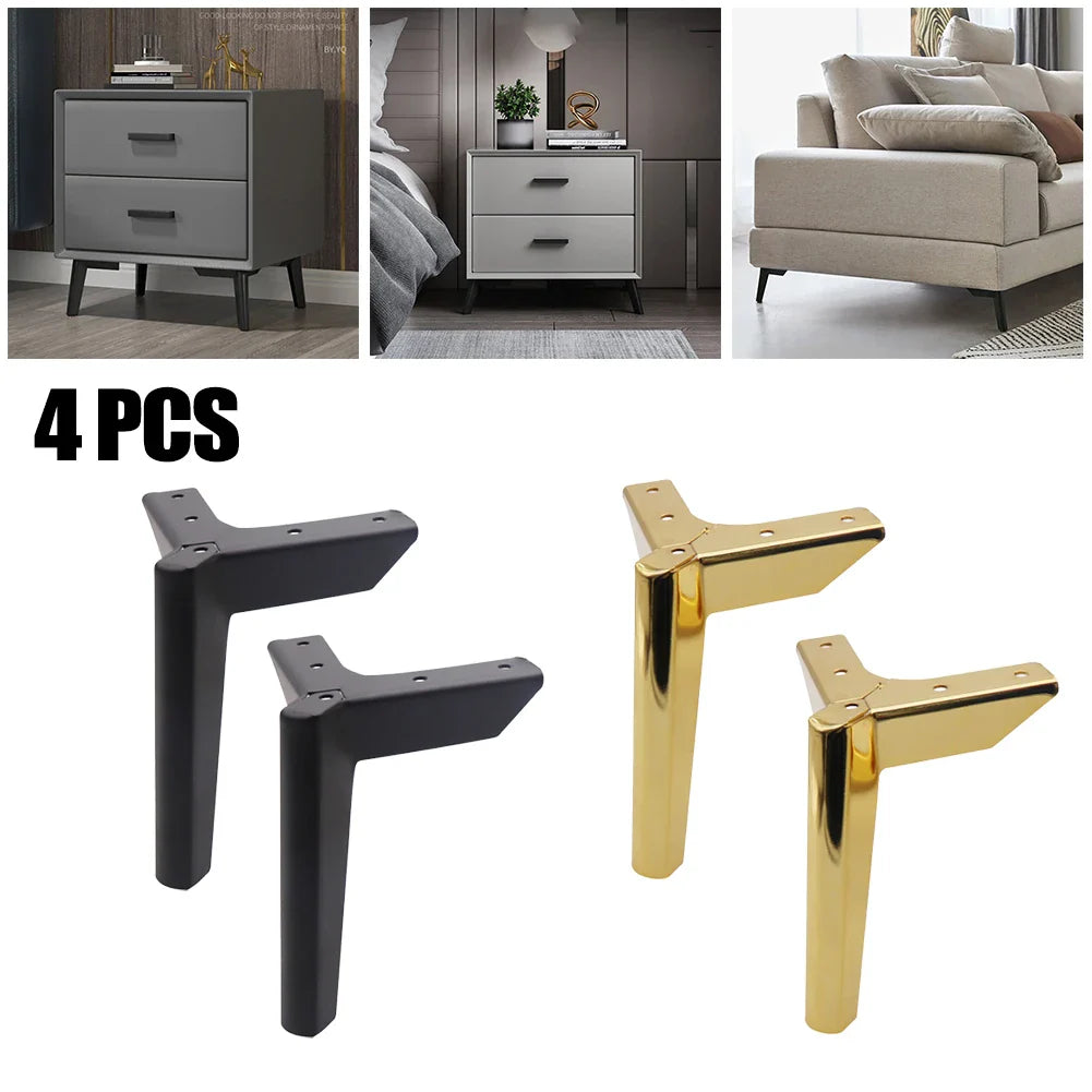 4PC Furniture Legs Metal For Sofa Bed Cabinet Coffee Table Feet TV Bench Chair Desk Foot 8CM/10CM/12CM/15CM  Furniture Parts