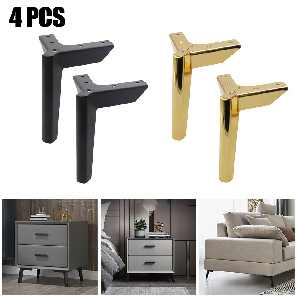 4PC Furniture Legs Metal For Sofa Bed Cabinet Coffee Table Feet TV Bench Chair Desk Foot 8CM/10CM/12CM/15CM  Furniture Parts