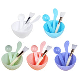 4PCS Silicone Facial Makeup Brushes with Face Mask Mixing Bowl Set Cosmetic Spatula Beauty Skin Care Full Kit Tools Candy Color