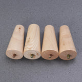 4PCS Solid Wood Sofa Support Foot Cabinet Wooden Leg Furniture Accessories