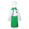 4Pcs Chef Costume Kids Kitchen Uniform Set Long Sleeve Cooking Tops with Scarf Apron and Hat Children Cosplay Chefs Cook Clothes