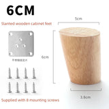 4Pcs Furniture Legs Stool Sofa Table Computer Desk Wooden Furniture Legs Tapered Feet Furniture Accessories Replacement Feet