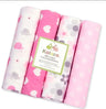 4pcs 102X76cm bed sheet wrapped blanket  Cotton flannel baby blanket newborn swaddle blanket printed single layer