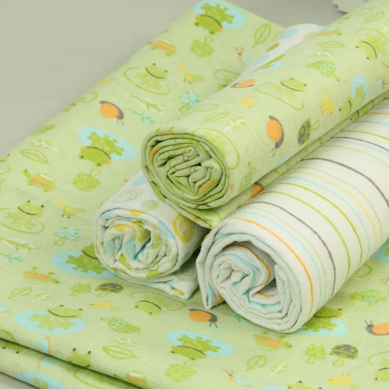 4pcs 102X76cm bed sheet wrapped blanket  Cotton flannel baby blanket newborn swaddle blanket printed single layer