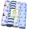 4pcs 102X76cm bed sheet wrapped blanket  Cotton flannel baby blanket newborn swaddle blanket printed single layer