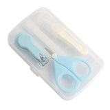 4pcs Baby Healthcare Kits Baby Nail Care Set Infant Finger Trimmer Scissors Nail Clippers Storage Box For Travel