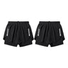 4pcs Men's Running Shorts Sport Shorts Athletics Marathon Loose Quick Dry 2 in 1 Lining Training Fitness Gym Jogging Short Pants