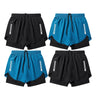 4pcs Men's Running Shorts Sport Shorts Athletics Marathon Loose Quick Dry 2 in 1 Lining Training Fitness Gym Jogging Short Pants