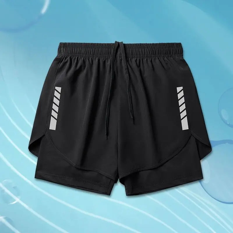 4pcs Men's Running Shorts Sport Shorts Athletics Marathon Loose Quick Dry 2 in 1 Lining Training Fitness Gym Jogging Short Pants