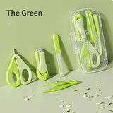 4pcs/set Baby Nail Trimmer Baby Health Care Kits Baby Nail Care Set Infant Finger Trimmer Scissors Nail Clippers Storage Box