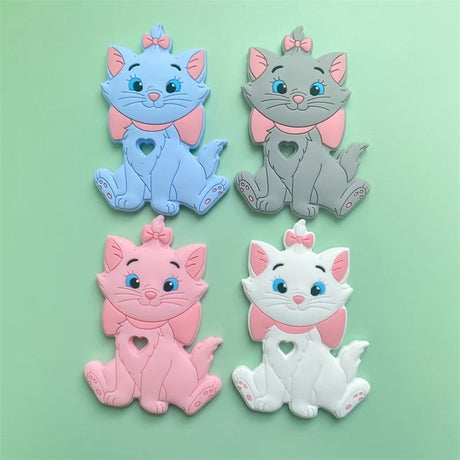 5/10pcs BPA Free Food Grade Silicone Teethers Cat mary Shape Pacifier Clips DIY Accessories Baby Teething Tiny Rod