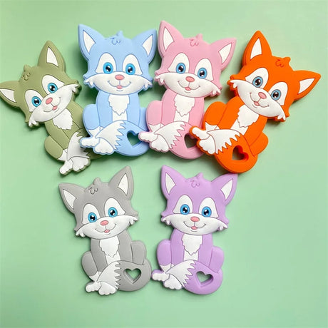 5/10pcs BPA Free Food Grade Silicone Teethers Cat mary Shape Pacifier Clips DIY Accessories Baby Teething Tiny Rod