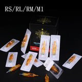 5/10pcs Yellow Dragonfly Tattoo Cartridge Needle 1 3 5 7 9 11 13 14 15 RL RM RS M1 For Tattoo Machine Pen Needle Accessories