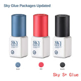 5 Bottles SKY Glue S+ Black Red Blue Cap False Lash Adhesive Wholesale Korea Original Eyelash Extension Lash Glue Makeup Tools