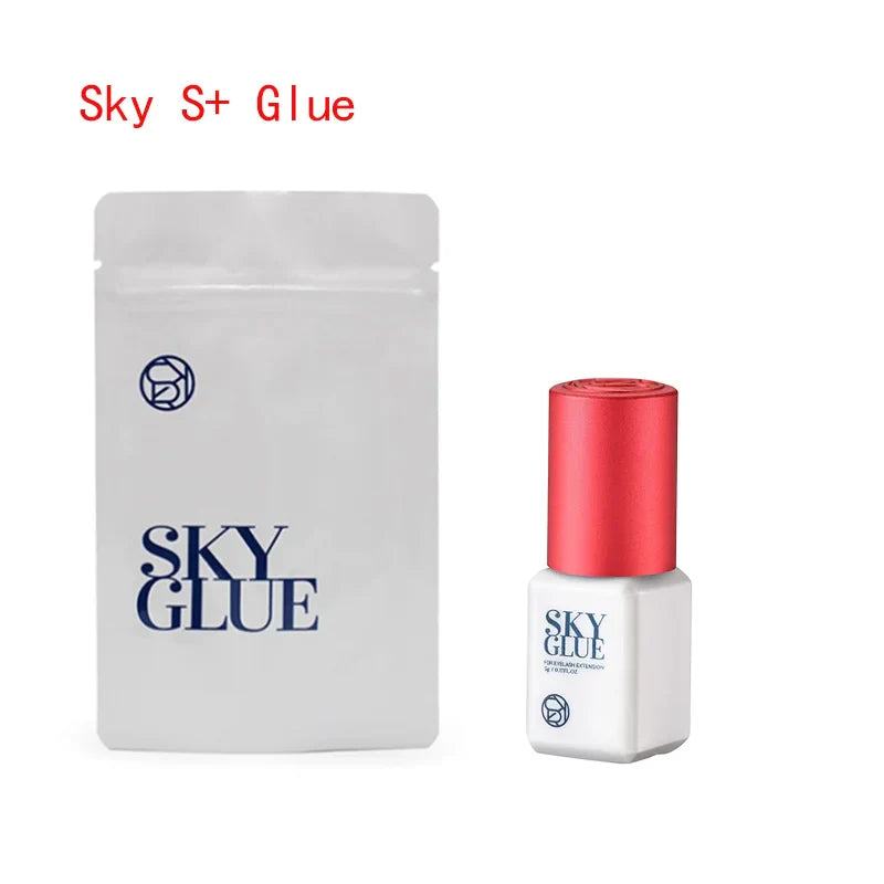 5 Bottles SKY Glue S+ Black Red Blue Cap False Lash Adhesive Wholesale Korea Original Eyelash Extension Lash Glue Makeup Tools