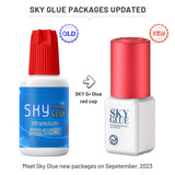 5 Bottles SKY Glue S+ Black Red Blue Cap False Lash Adhesive Wholesale Korea Original Eyelash Extension Lash Glue Makeup Tools