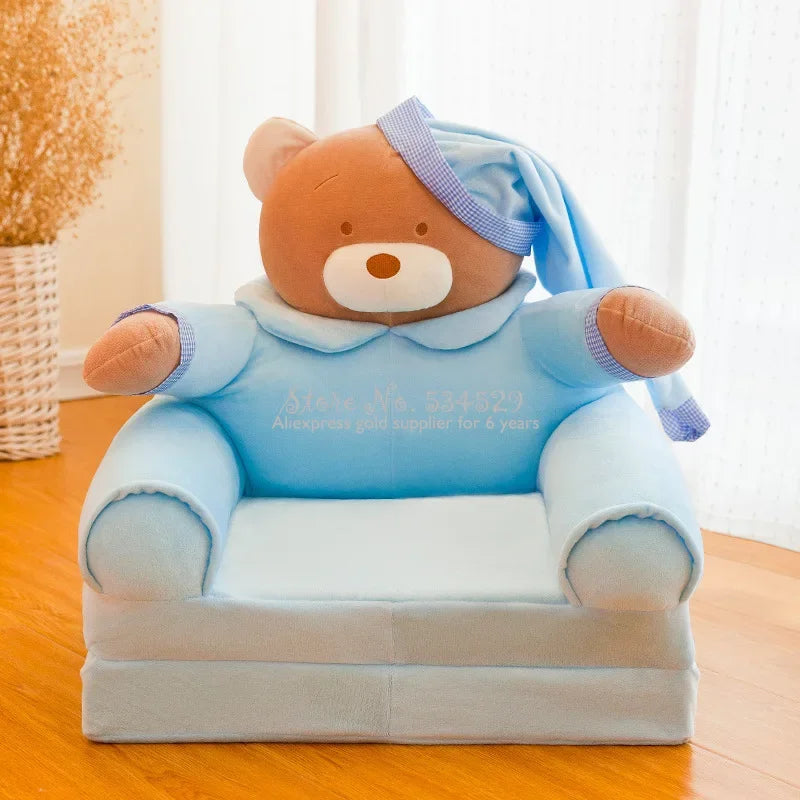 5%Disassembled Washed Kids Sofa Fashion Children Folding Cartoon Cute Baby Mini Sofas Kindergarten Babies Seat Furniture