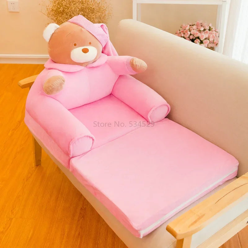 5%Disassembled Washed Kids Sofa Fashion Children Folding Cartoon Cute Baby Mini Sofas Kindergarten Babies Seat Furniture