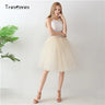 5 Layers 65cm Black Pleated Skirt Sexy Midi Tulle Skirt High Waist Full Lining Adult Tutu Korean Style Women Jupe Femme Faldas