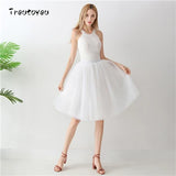 5 Layers 65cm Black Pleated Skirt Sexy Midi Tulle Skirt High Waist Full Lining Adult Tutu Korean Style Women Jupe Femme Faldas