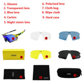 5 Lens UV400 Cycling Sunglasses TR90 Sports Bicycle Glasses MTB Mountain Bike Fishing Hiking Riding Eyewear