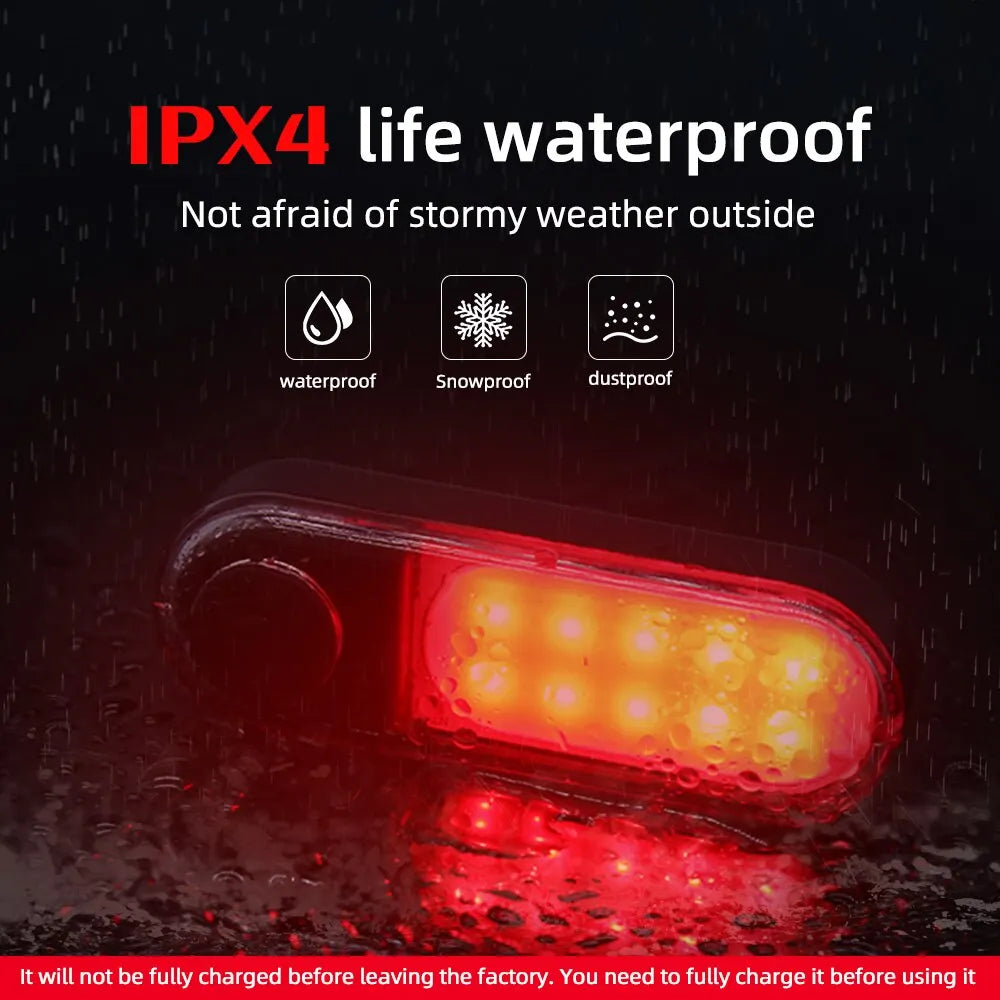 5 Modes Light Bicycle Rear Light Waterproof Bike Light COB USB Rechargeable Mtb Bike Taillights For Cycling Safety