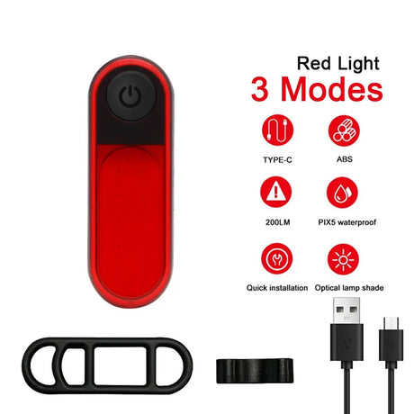 5 Modes Light Bicycle Rear Light Waterproof Bike Light COB USB Rechargeable Mtb Bike Taillights For Cycling Safety