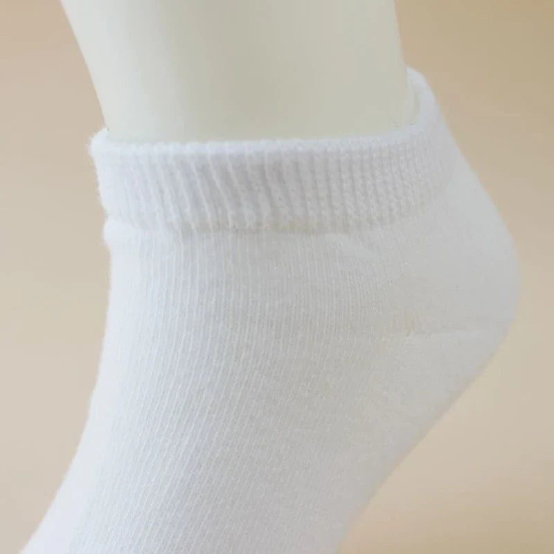 5 Pairs Children Low Cut Socks Boys Girls White Ankle Socks Soft Newborn Baby Comfortable Boat Sock Kids School Sport Clothes