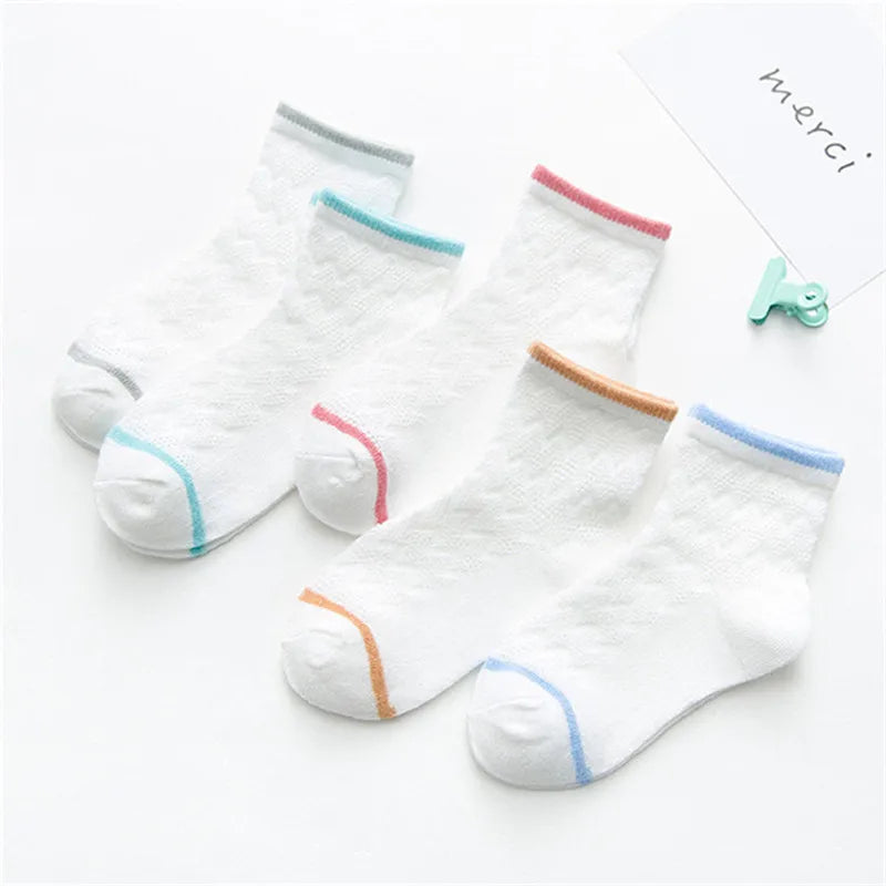 5 Pairs/Lot Baby Socks  For Newborns Infant Cute Cartoons Soft Cotton Socks Summer 0-24 Month Boy Girl Lovely Mesh Kids Gift CN