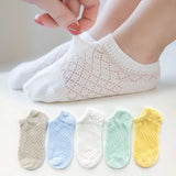 5 Pairs/Lot Baby Socks  For Newborns Infant Cute Cartoons Soft Cotton Socks Summer 0-24 Month Boy Girl Lovely Mesh Kids Gift CN