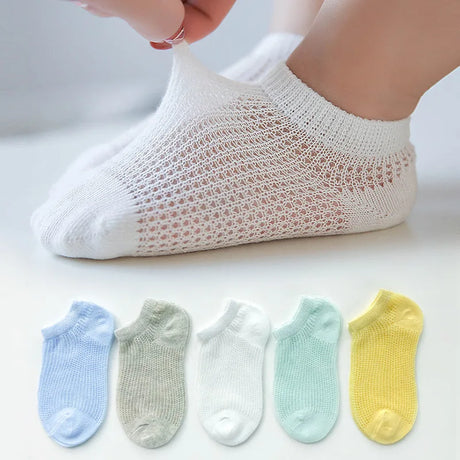 5 Pairs/Lot Baby Socks  For Newborns Infant Cute Cartoons Soft Cotton Socks Summer 0-24 Month Boy Girl Lovely Mesh Kids Gift CN