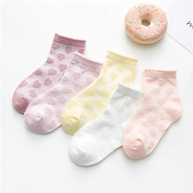 5 Pairs/Lot Baby Socks  For Newborns Infant Cute Cartoons Soft Cotton Socks Summer 0-24 Month Boy Girl Lovely Mesh Kids Gift CN