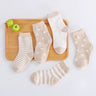 5 Pairs/Lot Children Cotton Socks Boy Girl Baby Autumn Spring Striated Stretchy Kids Socks Soft Cute Cartoon Socks for 0-8T