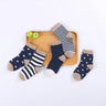 5 Pairs/Lot Children Cotton Socks Boy Girl Baby Autumn Spring Striated Stretchy Kids Socks Soft Cute Cartoon Socks for 0-8T