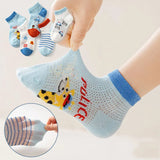 5 Pairs/lot 0-12Y Children Ultrathin Mesh Socks Baby Boys Girls Summer Cute Cotton Breathable Thin Soft Boat Socks Kids Socks