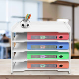 5-Tier Stackable Letter Tray Office Desk Paper Document Organizer Tray Holder File Trays