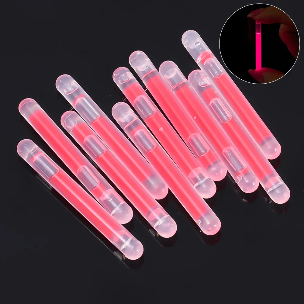 50/100PCS Fireflies Fluorescent Lightstick Light Fishing Float Rod Lights Dark Glow Stick Useful Fishing Fluorescent Lightstick