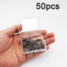 50/100PCS Fishing Connector 3/0#-14# Barrel Swivels Snap Rolling Swivel For Fishhook Link Fishing Lure Tackle Accessories