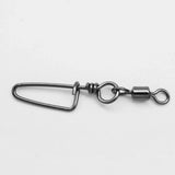 50-100pcs/ 1box  Fishing Connector Swivels Interlock Pin Rolling Swivel With Hooked Snap For Fishhook Lure Fishing Accessories