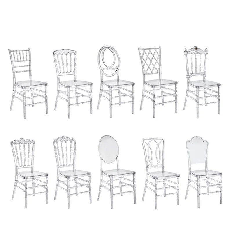 50 Pcs Hot  Crystal Chiavari Detachable Clear Acrylic Resin Funiture Wedding Chair For Wedding Moment Or Hotel Party