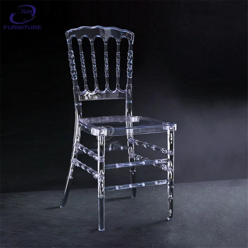 50 Pcs Hot  Crystal Chiavari Detachable Clear Acrylic Resin Funiture Wedding Chair For Wedding Moment Or Hotel Party