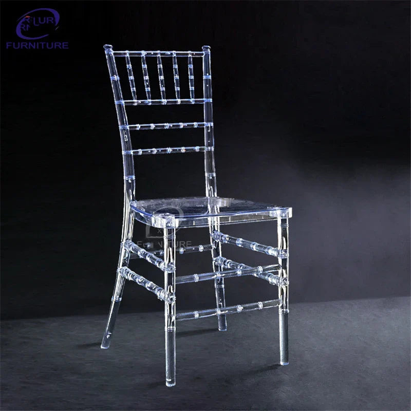 50 Pcs Hot  Crystal Chiavari Detachable Clear Acrylic Resin Funiture Wedding Chair For Wedding Moment Or Hotel Party