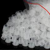 500/1000PCS S/M/L/XL Tattoo Plastic Tattoo Ink Cup Cap Pigment Clear Holder Container Cap With Bottom For Needle Tip Grip Supply