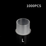 500/1000PCS S/M/L/XL Tattoo Plastic Tattoo Ink Cup Cap Pigment Clear Holder Container Cap With Bottom For Needle Tip Grip Supply