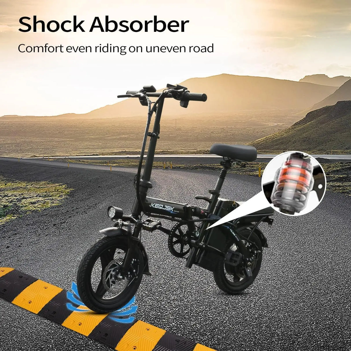 500W Ebike 35km/h 48V 13AH Removable Battery Electric Bike Multi-Shock Absorption City Commuter Foldable Adult Electric Bicycle