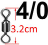 500pcs Bearing Swivel Fishing Connector Stainless Steel Carp Fishing Accessories Snap Fishhook Lure Solid Ring Swivel Tackle