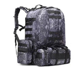 50L Tactical Backpack Men Waterproof 4 In1 Molle Sport Tactical Bag Outdoor Hiking Climbing Army Fishing Travel Laptop Backpacks