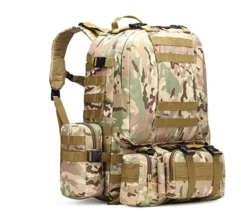 50L Tactical Backpack Men Waterproof 4 In1 Molle Sport Tactical Bag Outdoor Hiking Climbing Army Fishing Travel Laptop Backpacks