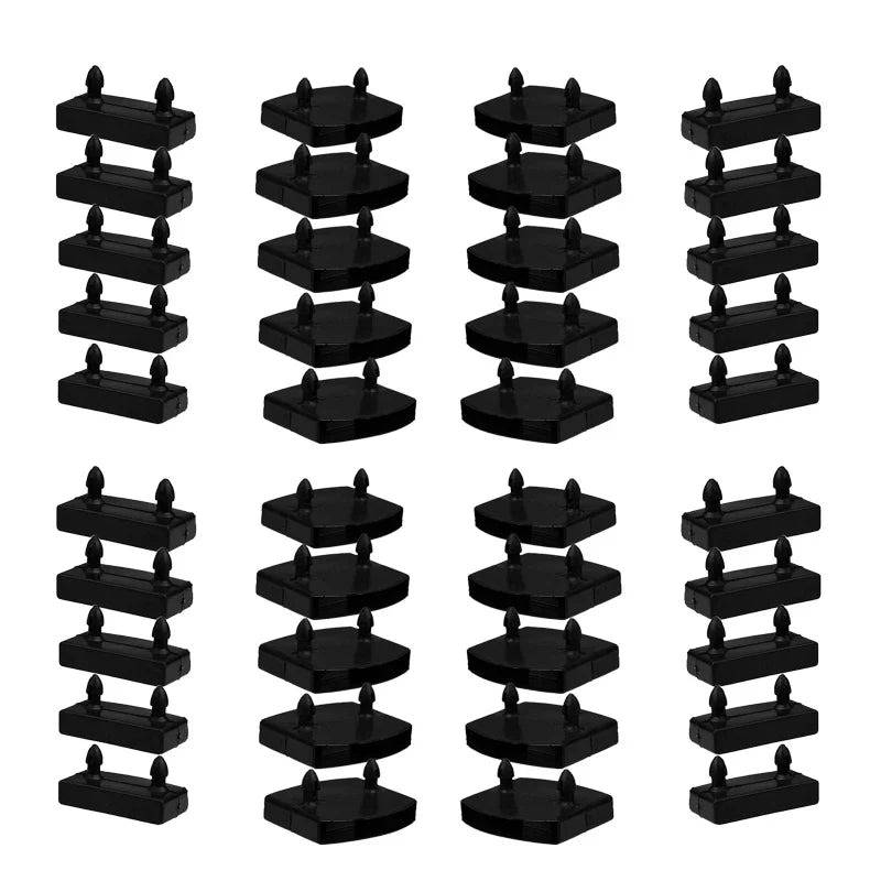 50PCS Plastic Connector Furniture Accessories Plastic Bed Slat End Caps Holders for Holding Securing Wooden Slats Bed Base